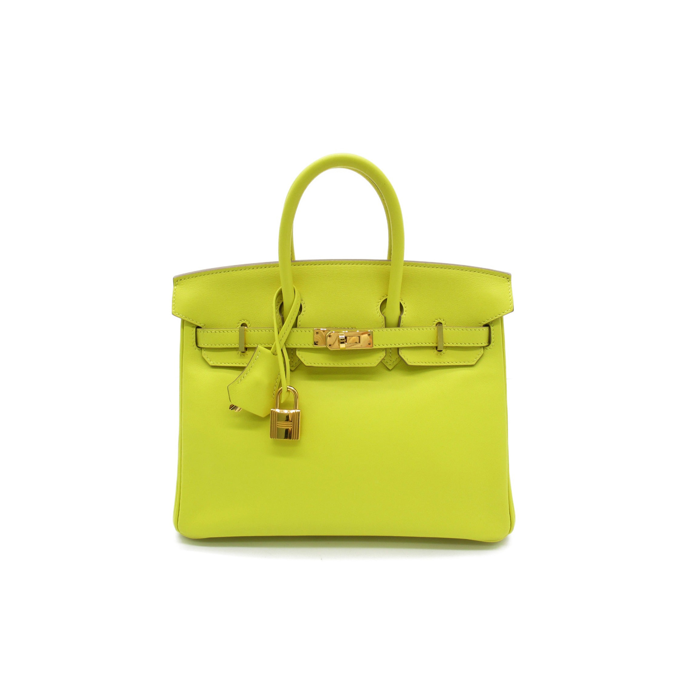 HERMES BIRKIN 30 TOGO LEMON YELLOW NYLON BLUE LINING GOLD BUCKLE H028369CC9R (30*23*15cm)